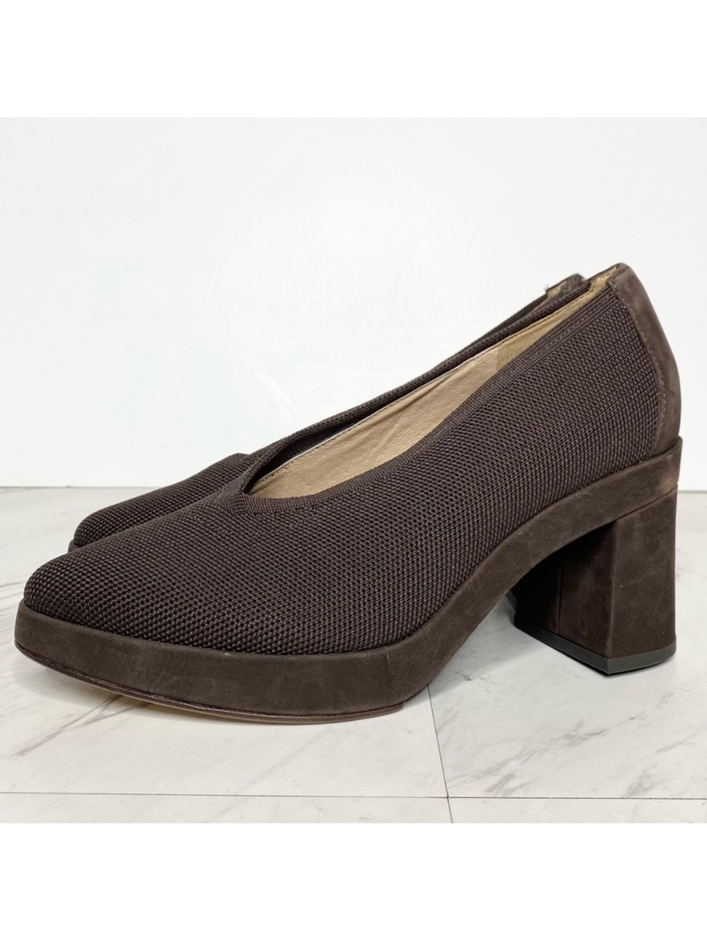 Eileen Fisher Signy Brown Knit Pump 7 1/2 M